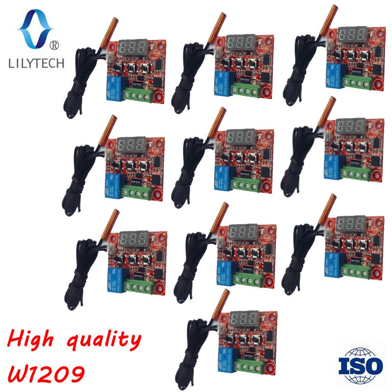 W1209, 온도 컨트롤러 PCB, 센서 길이 0.5 또는 0.9 미터, 고품질 미니 온도 PCB, Lilytech